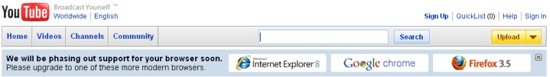 YouTube no dará más soporte al Internet Explorer 6