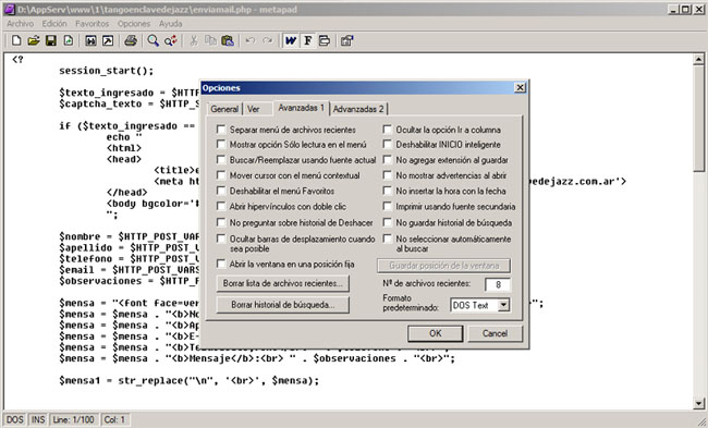 Metapad es un bloc de noptas