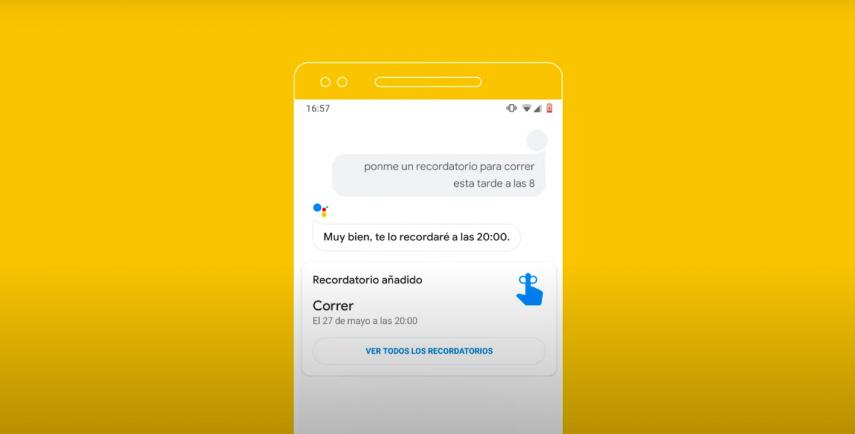 comando de voz Ok Google poner recordatorio