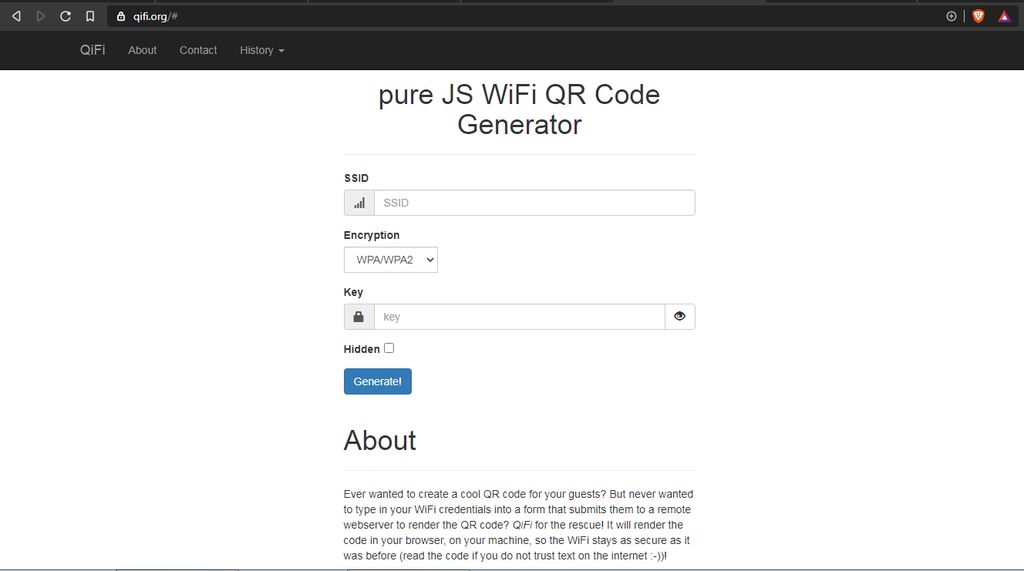 Generar codigo QR para tu wifi