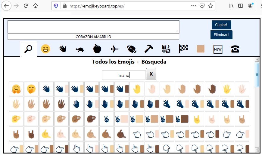 buscar emojis para copiar y pegar