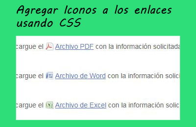 agregar iconos a enlaces con CSS