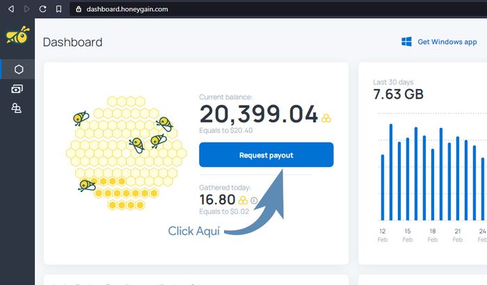 Honeygain paga en bitcoins