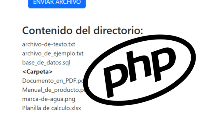 Obtener archivos de un directorio con PHP
