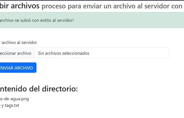 Enviar un archivo al servidor con PHP