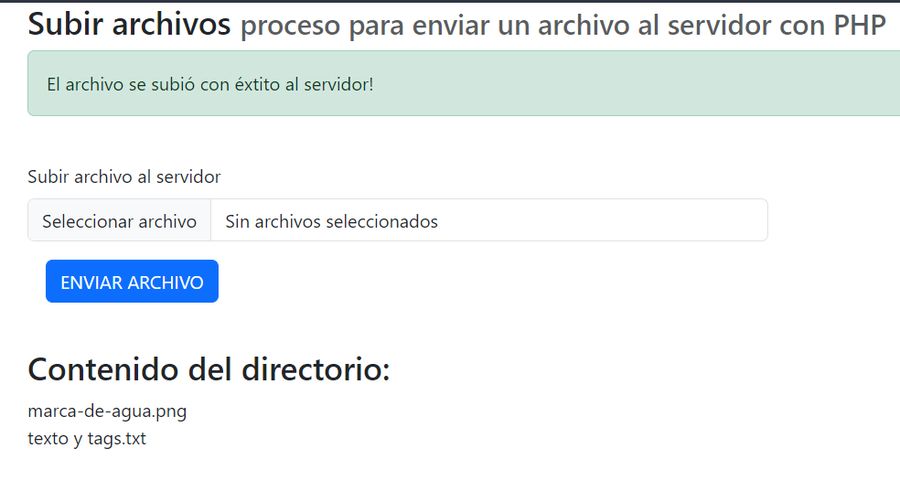 enviar archivos al servidor usando PHP