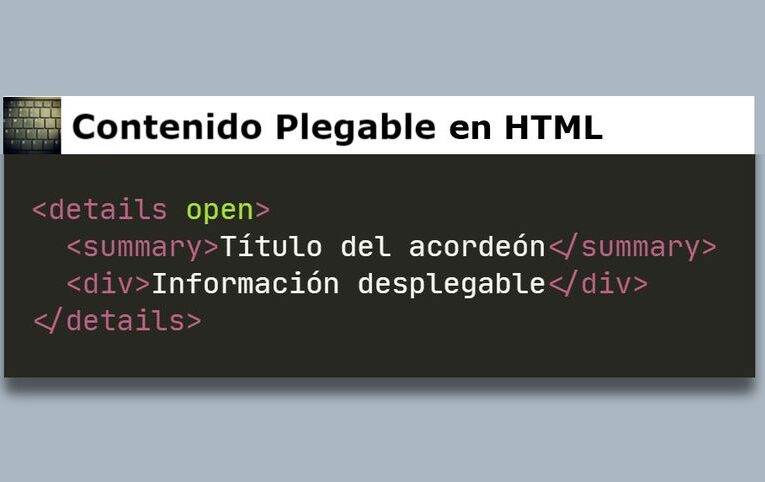 Etiqueta details de HTML