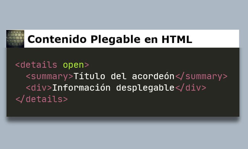 etiqueta details de HTML