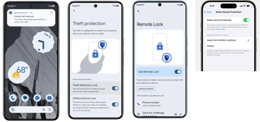 activar protección anti robo
